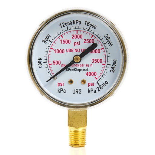 [MAN-WEL-2001295] MANOMETRO RELOJ DE 0-4000PSI DE 2 1/2" URG REF. 02001295 MARCA WELDTECH
