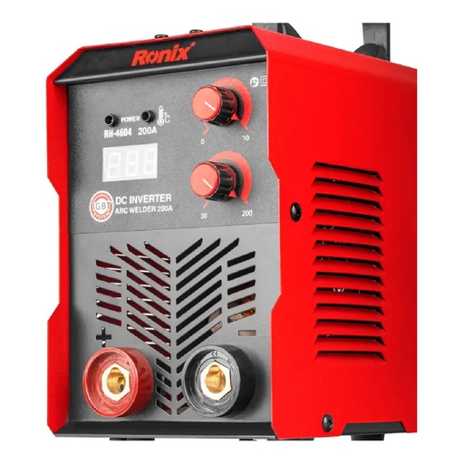[MAQ-RON-RH-4604V] MAQUINA SOLDAR INVERTER DC 200 AMP 110V TURBO FAN PLUS PINZA - CARETA REF. RH-4604V MARCA RONIX