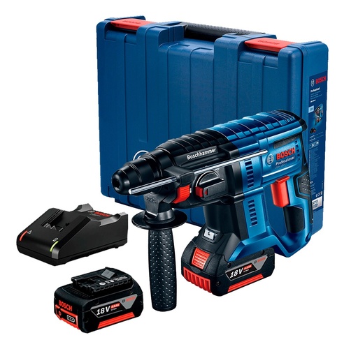[MAR-BOS-GBH180-LI] MARTILLO PERFORADOR / DEMOLEDOR CONCRETO 2KG 18V SDS PLUS 4.0 AHLI C/MAL+2BAT REF.865407 MARCA BOSCH