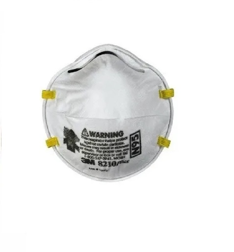 [MAS-3M-8210-PLUS] MASCARILLA / RESPIRADOR N95 PARA POLVO / HUMO S ( UNIDAD) REF. 8210- PLUS COD. 074350 MARCA 3M