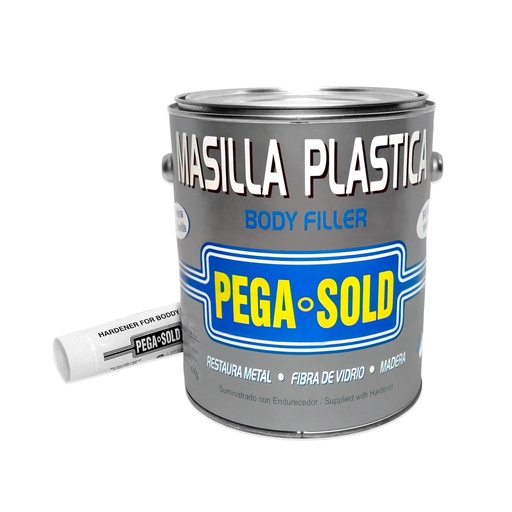 [MAS-PEG-1.4] MASILLA PLASTICA + CATALIZADOR 1/4 DE GL MARCA PEGA SOLD COD. 850535