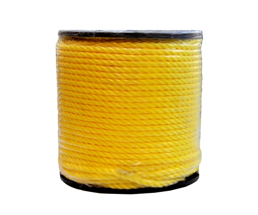 [MEC-ELE-3.16] MECATE SINTETICO NRO. 3 DE 3/16" COLOR AMARILLO ( ROLLO 10 KG ) ( 1000 MTS ) MARCA ELEFANTE