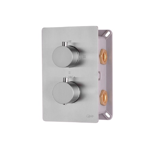[MIX-QM-14.800.1007-S] MONOMANDO / MEZCLADOR / MIXER TERMOSTATICO QM+ 3 FUNCIONES P/DUCHA SERIE SUPREME COLOR SATIN QUALI