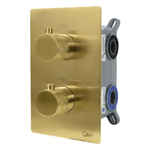 [MIX-QM-14.800.1009-G] MONOMANDO / MEZCLADOR / MIXER TERMOSTATICO QM+ 3 FUNCIONES P/DUCHA SERIE SUPREME DORADO GOLD QUALIT