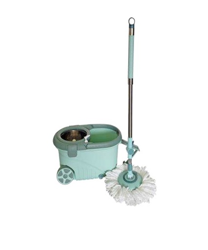 [MOP-TAJ-180042] MOPA GIRATORIA FASHION CAR (TOBO C/CESTA INOX+CABO TELESCOPIC+2 MOPA+DISP) VERDE REF.10023 TAJANARA