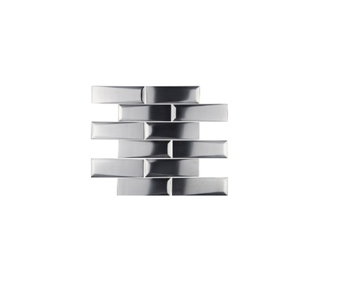[MOS-OVE-9001029] MOSAICO MALLA CERAMICO 30 X 30 CM X 10 MM C/SUPERFICIE ACERO INOX. DARK BRIQUE UNIDAD MARCA OVERLAND