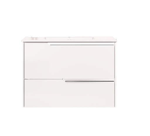 [MUE-KUB-KUBO80SOLE] MUEBLE SOLAR 55 X 80 X 45 CM C/LAVAMANO CERAMICA BLANCO PERFIL CROMADO REF. KUBO80SOLE MARCA KUBO