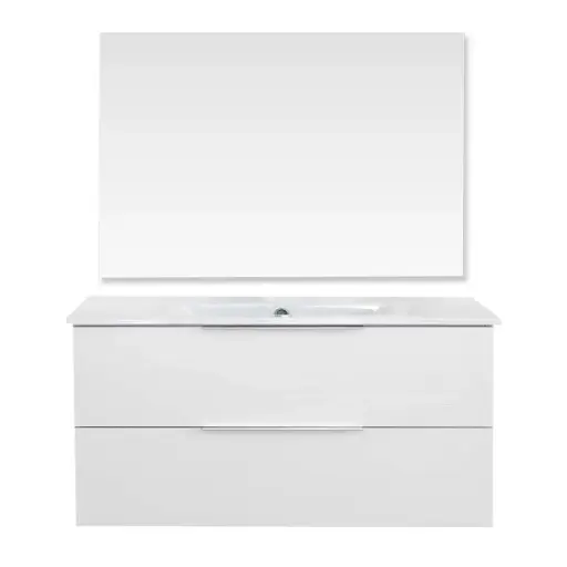 [MUE-UNI-MUE-152] MUEBLE PARA BAÑO EN MDF 100 CM X 46 CM X 52 CM CON ESPEJO DE 100 X 80 CM BLANCO REF. MUE-152 UNIQUE