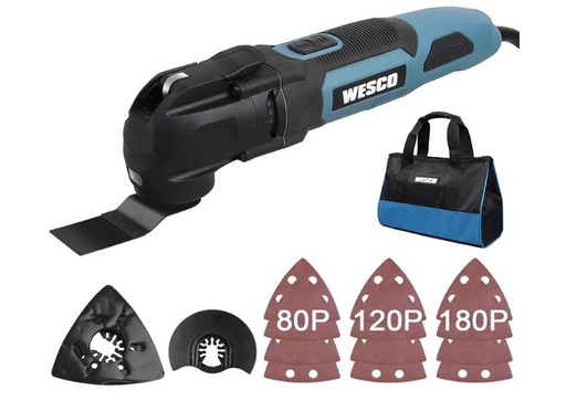 [MUL-WES-WS5123KU] MULTIHERRAMIENTA OSCILANTE 300 W 6 VEL 20000 RPM 110-127V P/LIJAR/CORTAR REF. WS5123KU MARCA WESCO