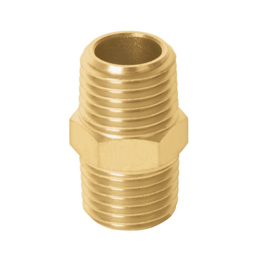 [NIP-TRU-19024] NIPLE DE 1/4" PARA CONEXION NEUMATICA MACHO MACHO REF. 19024 MARCA TRUPER