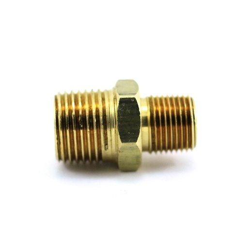 [NIP-VEN-1.2X1.4] NIPLE REDUCTOR DE BRONCE HEXAGONAL - ROSCA NPT X NPT 1/2 " X 1/4" MARCA VENEPRO