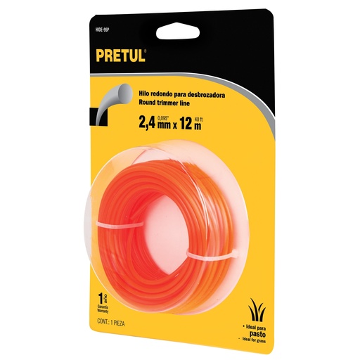 [NYL-PRE-20024] NYLON PARA PODADORA ELECTRICA DE 2.4 MM X 12 MTS MOD. HDE-95 REF. 20024 MARCA PRETUL