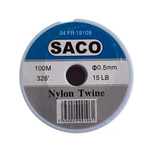 [NYL-SAC-098053] NYLON PARA PESCAR 1.1 MM X 100 MTS REF. 098053 MARCA SACO