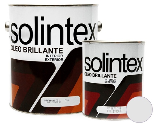 [OLE-SOL-505-1.4G] PINTURA OLEO BRILLANTE COLOR 505 1/4 GL COLOR BLANCO MARCA SOLINTEX