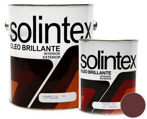 [OLE-SOL-525] PINTURA OLEO BRILLANTE COLOR 525 1 GL COLOR CAOBA MARCA SOLINTEX