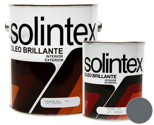 [OLE-SOL-565-1.4G] PINTURA OLEO BRILLANTE COLOR 565 1/4 GL COLOR GRIS MARCA SOLINTEX
