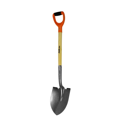 [PAL-AGE-AGS51810Y] PALA REDONDA CON CABO MANGO DE MADERA DE 45 CM REF. AGNHPARE053M MARCA AGE USA