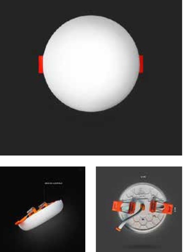 [PAN-ILU-ERDB18WH] PANEL LED 18W 12 CM X 12 CM 6500K 1620LM IP20 BORDEX EMPOTRAR REDONDO REF. ERDB18WH MARCA ILUMINAK