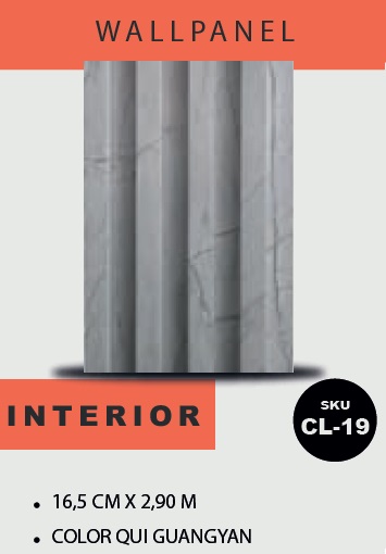 [PAN-MAC-CL-19] PANEL PARA PARED PLASTICO WALL PANEL INTERIOR 16,5 CM X 2,90 MTS COLOR MARMOL GRIS MACHIFERMA