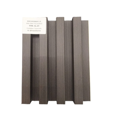 [PAN-MAC-CL-23] PANEL PARA PARED PLASTICO WALL PANEL INTERIOR 16,5 CM X 2,90 MTS ARK GRAY TECH WOO GRIS MACHIFERMA