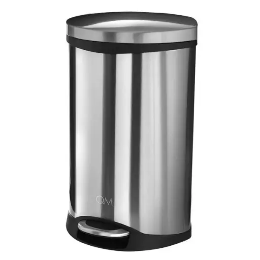 [PAP-QM-14.300.1040] PAPELERA DE PEDAL BASURERA 6 LTS SERIE DELTA COLOR SATIN MARCA QUALITY METAL