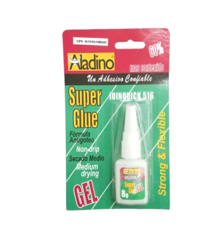 [PEG-ALA-CA22] PEGA INSTANTANEA 8 GR SUPER GLUE GEL JOINQUICK 516 REF. CA22 COD 713107 MARCA ALADINO