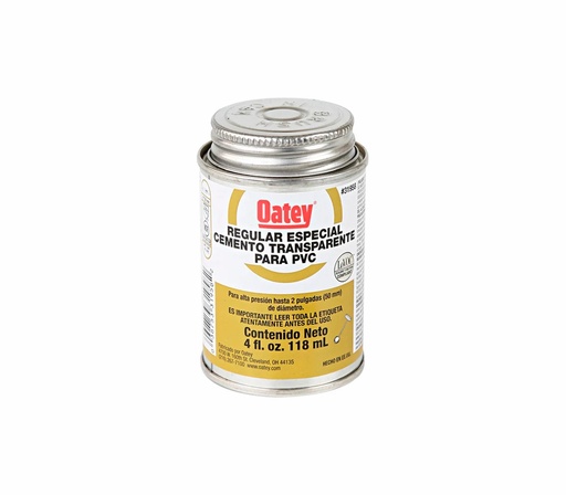 [PEG-OAT-PEG-771] SOLDADURA / PEGA CEMENTO TRANSPARENTE REGULAR PARA PVC 1/32 GL 118 ML REF. 310121 MARCA OATEY