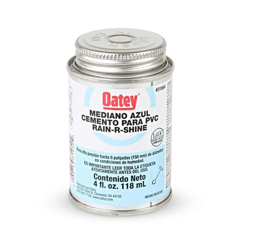[PEG-OAT-PEG-781] SOLDADURA / PEGA CEMENTO MEDIANO AZUL CONDICIONES HUMEDAS 1/32 GL 118 ML REF. 308906 MARCA OATEY