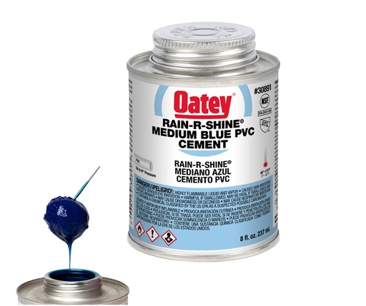 [PEG-OAT-PEG-782] SOLDADURA / PEGA CEMENTO MEDIANO AZUL CONDICIONES HUMEDAS 1/16 GL 237 ML REF. 308913 MARCA OATEY