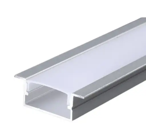 [PER-ILU-FX2010A3] PERFIL DE ALUMINIO PARA EMPOTRAR PLANO P/ CINTA LED 26MMX10MM X 3 MT REF. FX2010A3 MARCA ILUMINAK
