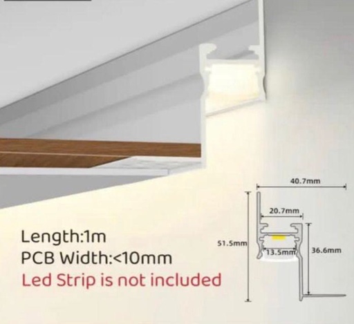 [PER-LUM-LUM-956] PERFIL DE ALUMINIO PARA CREAR CANAL DE LUZ EN DRYWALL 3 MTS REF.LUM-956 MARCA LUMIND