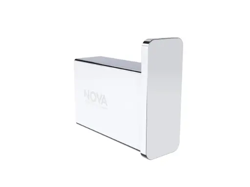 [PER-NOV-NVACC0119] PERCHERO INDIVIDUAL 60 CM SERIE LINE ACC CHROME / CROMADO REF. NVACC0119 MARCA NOVA