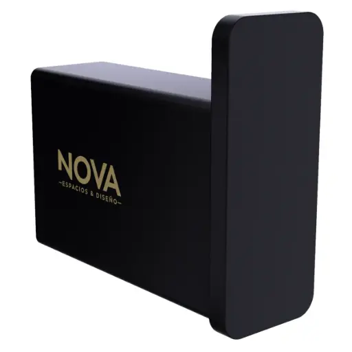 [PER-NOV-NVACC1198] PERCHERO INDIVIDUAL 60 CM SERIE LINE ACC NOIR / NEGRO REF. NVACC1198 MARCA NOVA
