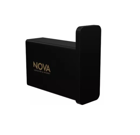 [PER-NOV-NVACC1198] PERCHERO INDIVIDUAL 60 CM SERIE LINE ACC NOIR / NEGRO REF. NVACC1198 MARCA NOVA