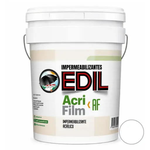 [PIN-EDI-36040503] PINTURA ELASTOMERICA ACRIFILM 10 IMPERMEABILIZANTE COLOR BLANCO CUÑETE 4.5GL REF.36040503 MARCA EDIL