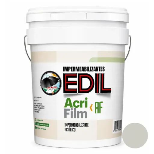 [PIN-EDI-36050503] PINTURA ELASTOMERICA ACRIFILM 10 IMPERMEABILIZANTE COLOR GRIS CUÑETE 4.5 GL REF. 6050503 MARCA EDIL