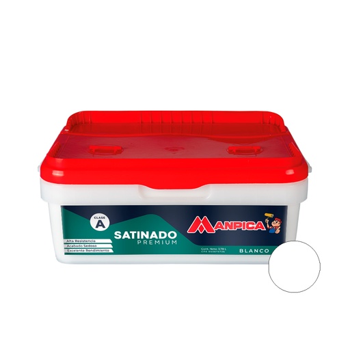 [PIN-MAN-CSB-100-11] PINTURA DE CAUCHO SATINADO TIPO A MB1 COLOR BLANCO ENVASE CUBO 1 GL REF. CSB-100-11 MARCA MANPICA