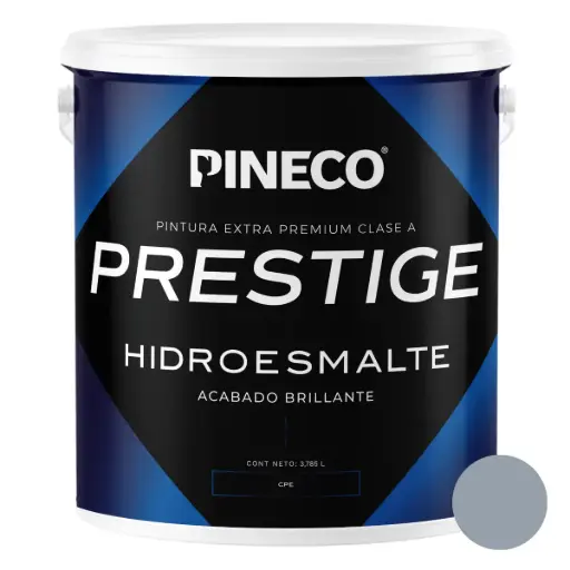 [PIN-PIN-HDR4903E1G] PINTURA HIDROESMALTE SATINADO PRESTIGE CLASE "A" COLOR GRIS ROMANO 1GL REF. HDR4903E1G MARCA PINECO
