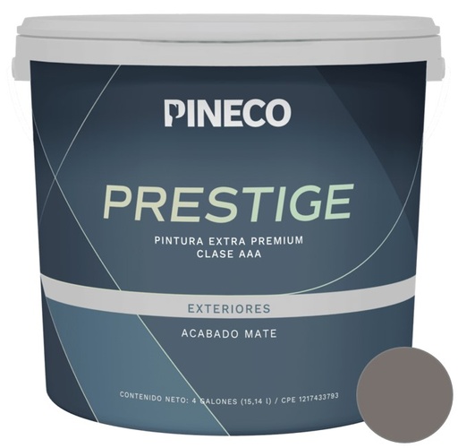 [PIN-PIN-PRS460.CAPU] PINTURA DE CAUCHO MATE PRESTIGE EXTERIOR CLASE A 01 GL COLOR CAPUCCHINO REF.PRS460 MARCA PINECO