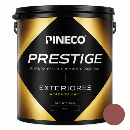 [PIN-PIN-PRS460.ROSSO] PINTURA DE CAUCHO MATE PRESTIGE EXT. CLASE A 01 GL COLOR ROSSO BACIO REF.PRS6701A3G MARCA PINECO