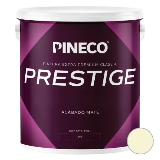 [PIN-PIN-PRS7601A1G] PINTURA DE CAUCHO MATE PRESTIGE INT. CLASE AAA1 GL COLOR MARFIL CARRARA REF. PRS7601A1G MARCA PINECO