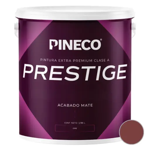 [PIN-PIN-PRS7701A1G] PINTURA DE CAUCHO MATE PRESTIGE INT. CLASE AAA 1 GL COLOR TERRACOTA REF. PRS7701A1G MARCA PINECO