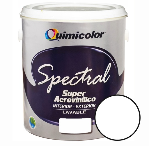 [PIN-QUI-CAUA010-1] PINTURA DE CAUCHO ACROVINILICA BLANCO 1 GL SERIE SPECTRAL REF. CAUA010-1 MARCA QUIMICOLOR