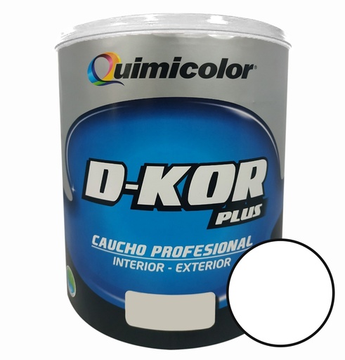 [PIN-QUI-CAUS010-1] PINTURA DE CAUCHO D-KOR SATINADO CLASE "B" COLOR BLANCO 1 GL REF. S010-1 MARCA QUIMICOLOR