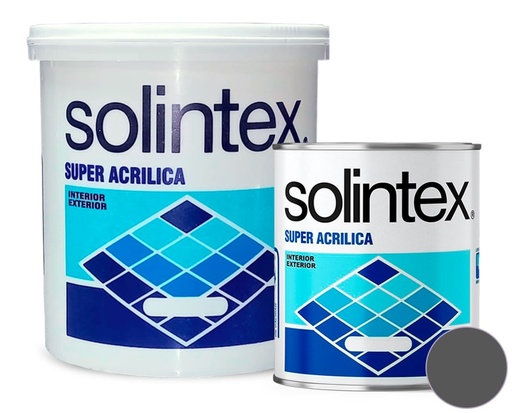 [PIN-SOL-380] PINTURA SUPER ACRILICA 300 1 GL COLOR GRIS ONIX REF. 380 MARCA SOLINTEX