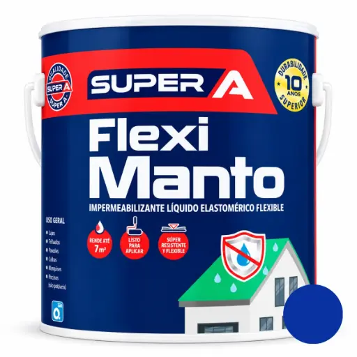 [PIN-SUP-1002004] PINTURA ELASTOMERICA IMPERMEABI. FLEXI MANTO GALON (3,78 L) AZUL REF. 01400101002004 MARCA SUPER A