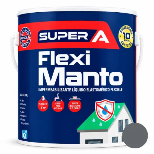 [PIN-SUP-1002008] PINTURA ELASTOMERICA IMPERMEABI. FLEXI MANTO GALON (3,78 L) GRIS REF. 01400101002008 MARCA SUPER A