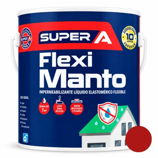[PIN-SUP-1002015] PINTURA ELASTOMERICA IMPERMEABI. FLEXI MANTO GALON (3,78 L) ROJO REF. 01400101002015 MARCA SUPER A