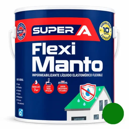 [PIN-SUP-1002016] PINTURA ELASTOMERICA IMPERMEABI. FLEXI MANTO GALON (3,78 L) VERDE REF. 01400101002016 MARCA SUPER A