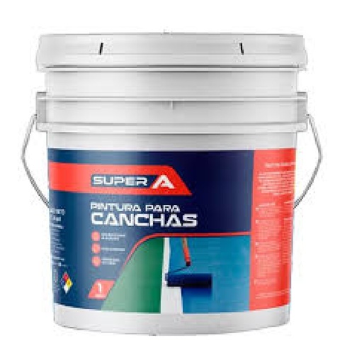 [PIN-SUP-101004-CUN] PINTURA PARA CANCHA COLOR AZUL 4 GL ( 15,14 L ) REF. COD. MARCA SUPER A